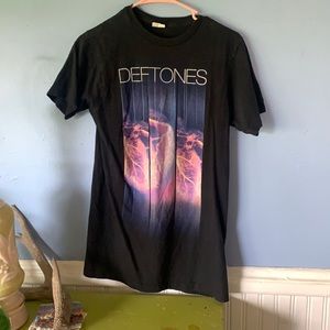 deftones leather black shirt medium